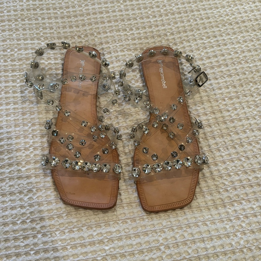 JEFFERY CAMPBELL CRYSTAL SANDALS